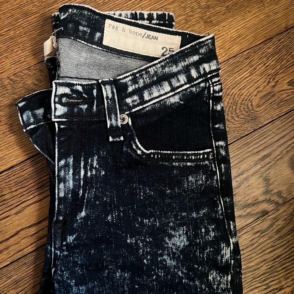 Rag& Bone acid wash jeans
